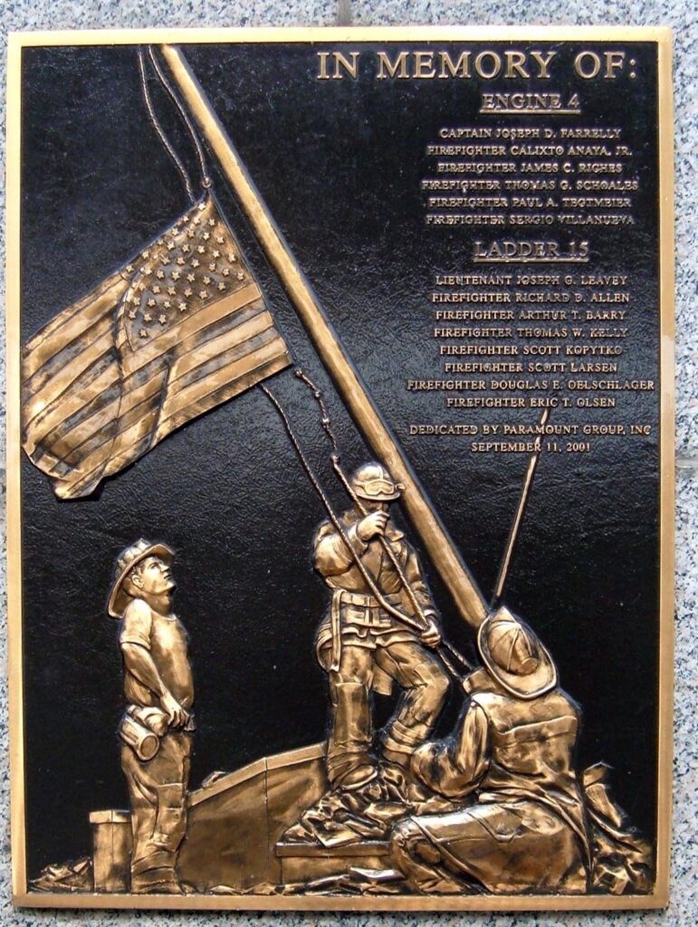 IN MEMORY OF ENGINE 4 AND LADDER 15 SEPTEMBER 11, 2001 MEMORIAL