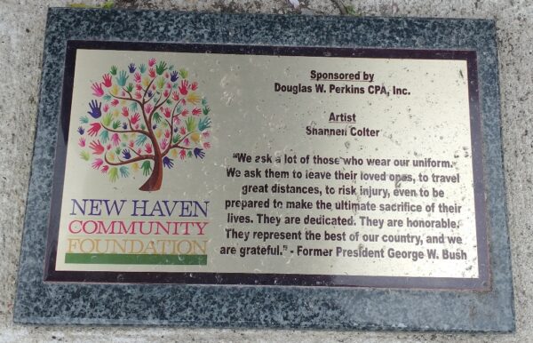 NEW HAVEN COMMUNITY FOUNDATION WAR MEMORIAL PLAQUE