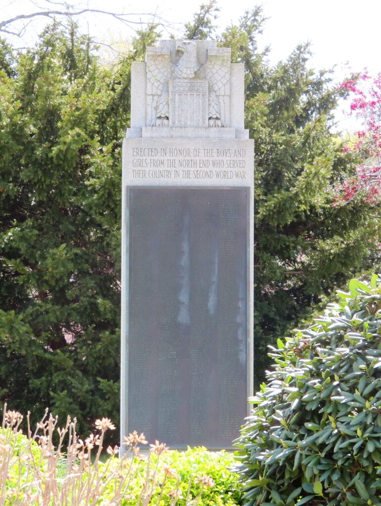 NORTH END SECOND WORLD WAR MEMORIAL FRONT