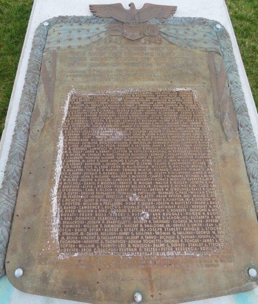 AMERICAN LEGION POST 85 WAR MEMORIAL PLAQUE J