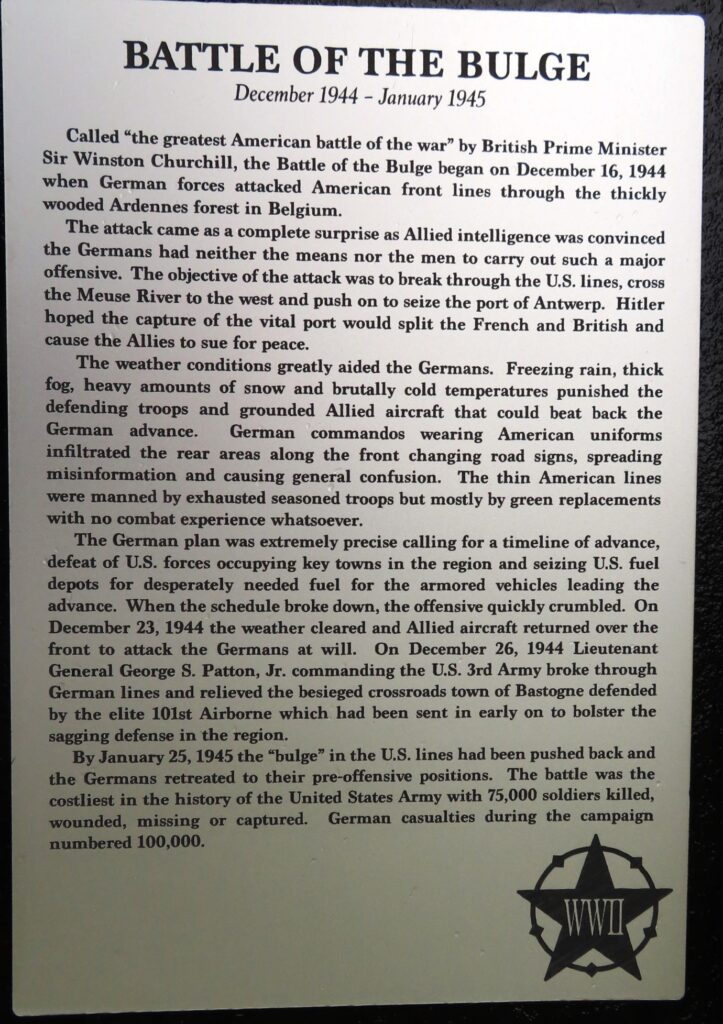 AMERICAN LEGION POST 85 WAR MEMORIAL PLAQUE A