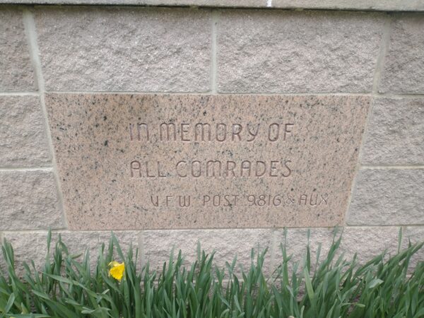 V.F.W. POST 9816 VETERANS MEMORIAL NARRATIVE STONE