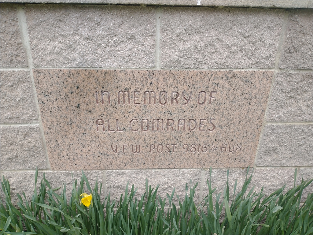 V.F.W. POST 9816 VETERANS MEMORIAL NARRATIVE STONE