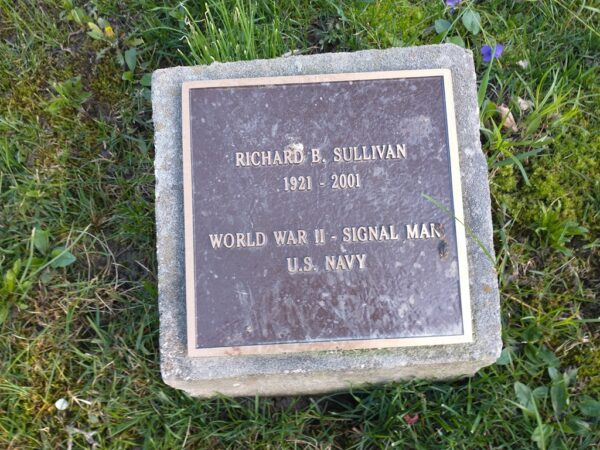 RICHARD B. SULLIVANE WAR MEMORIAL TREE PLAQUE
