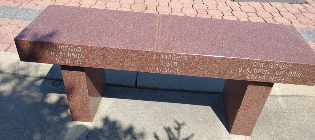 OAK HARBOR VETERANS MEMORIAL BENCH SIDE B