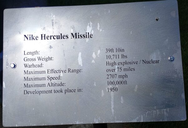 NIKE HERCULES MISSILE MEMORIAL PLAQUE PORT CLINTON