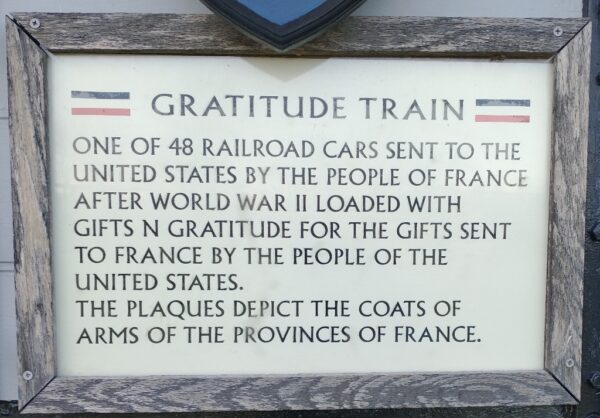 GRATITUDE TRAIN WAR MEMORIAL PLAQUE PORT CLINTON