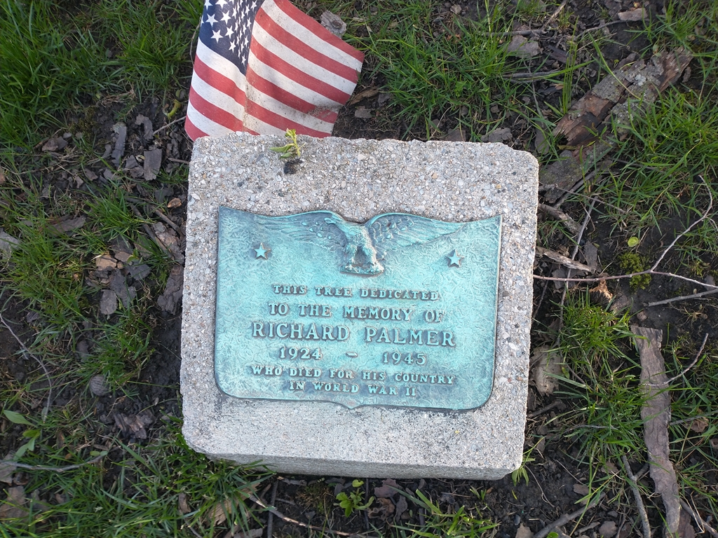 RICHARD PALMER WAR MEMORIAL TREE PLAQUE