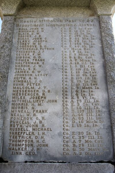 GARFIELD COUNTY WAR VETERANS MEMORIAL HONOR ROLL STONE B