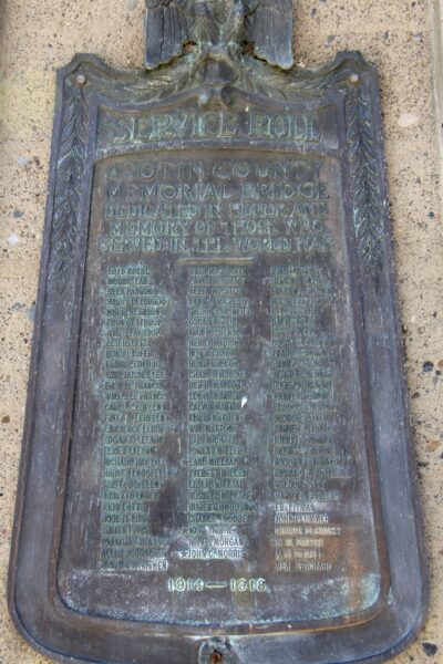ASOTIN COUNTY MEMORIAL BRIDGE PLAQUE C