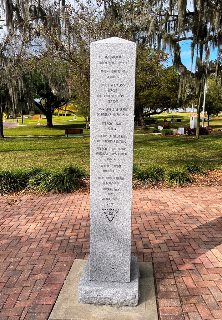 POLK COUNTY VETERANS SERVING VETERANS MEMORIAL SIDE B