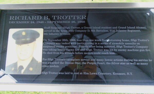 RICHARD B. TROTTER WAR MEMORIAL PLAQUE