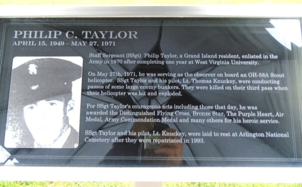 PHILIP C. TAYLOR WAR MEMORIAL PLAQUE