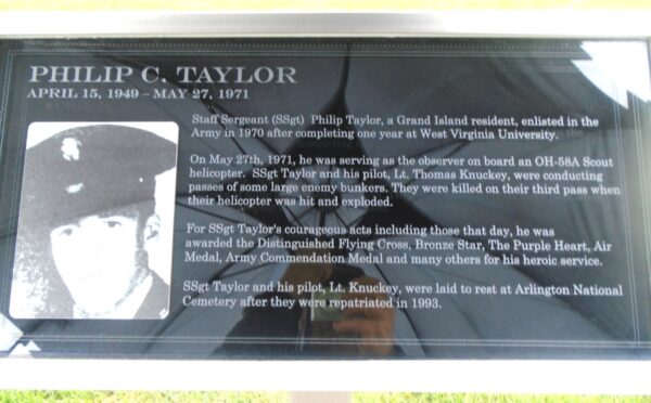 PHILIP C. TAYLOR WAR MEMORIAL PLAQUE