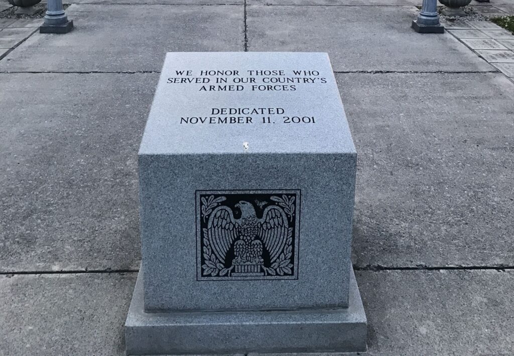 THE CITY OF ROCKMART WAR MEMORIAL DEDICATION STONE