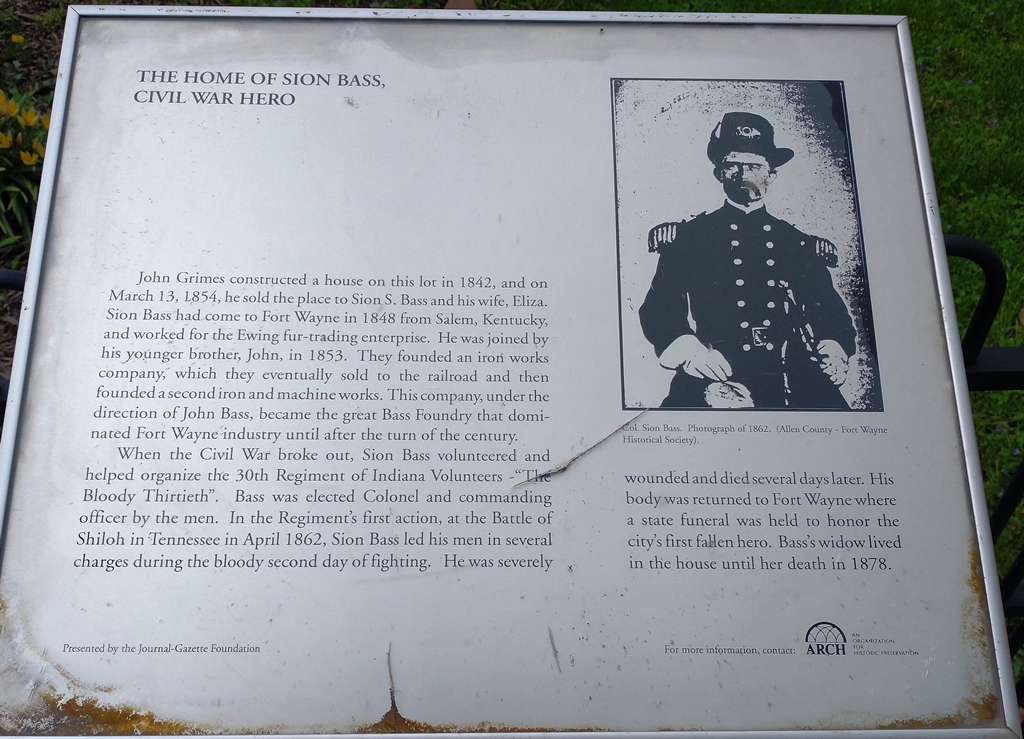 THE HOME OF SION BASS, CIVIL WAR HERO MEMORIAL PLAQUE