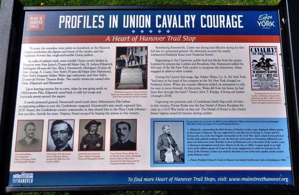 PROFILES IN UNION CAVALRY COURAGE WAR MEMORIAL PANEL