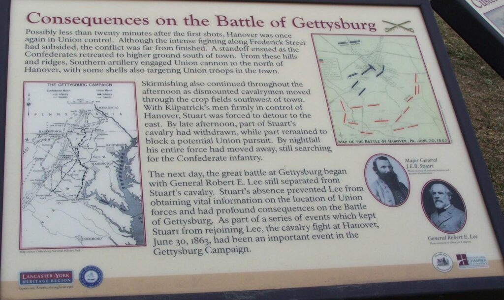 CONSEQUENCES ON THE BATTLE OF GETTYSBURG MEMORIAL PANEL