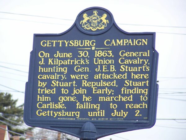 GETTYSBURG CAMPAIGN WAR MEMORIAL MARKER XXIII