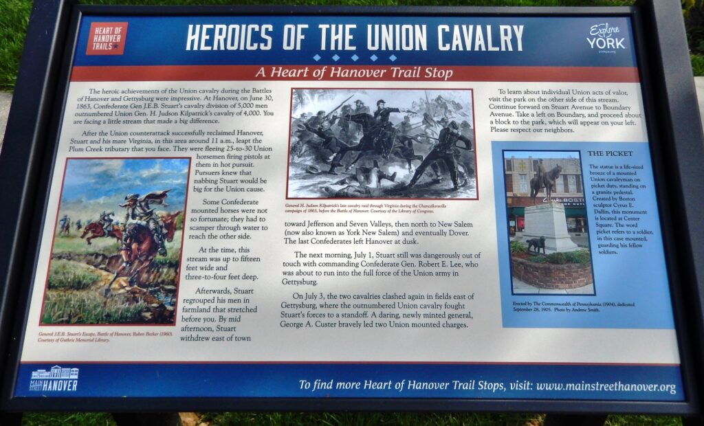 HEROICS OF THE UNION CAVALRY WAR MEMORIAL PANEL