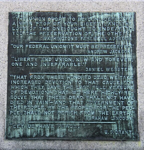 CITY OF NASHUA WAR OF THE REBELLION MEMORIAL PLAQUE B