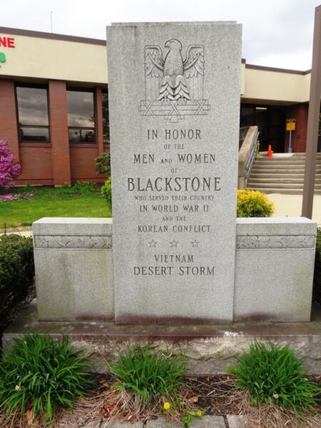 BLACKSTONE WAR VETERANS MEMORIAL