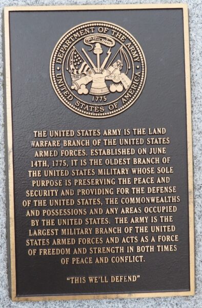 DUTY HONOR COUNTRY WAR MEMORIAL PLAQUE D