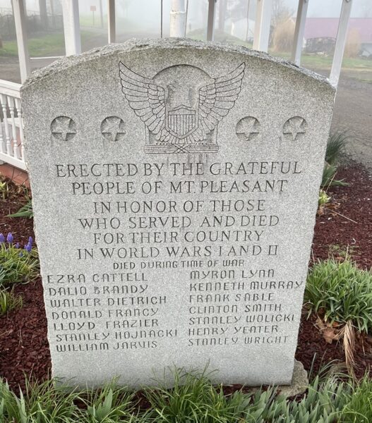 MT. PLEASANT WORLD WARS I AND II MEMORIAL