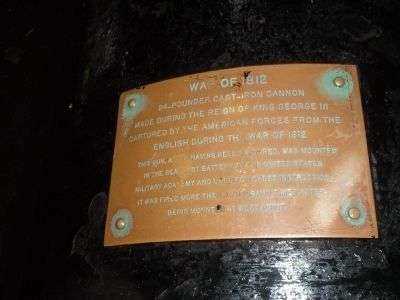 WAR OF 1812 CANNON TROPHY POINT MEMORIAL  PLAQUE