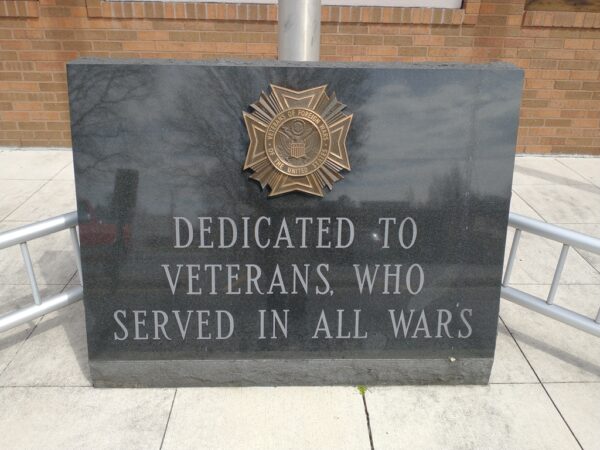 DEDICATED TO VETERANS OF ALL WARS MEMORIAL