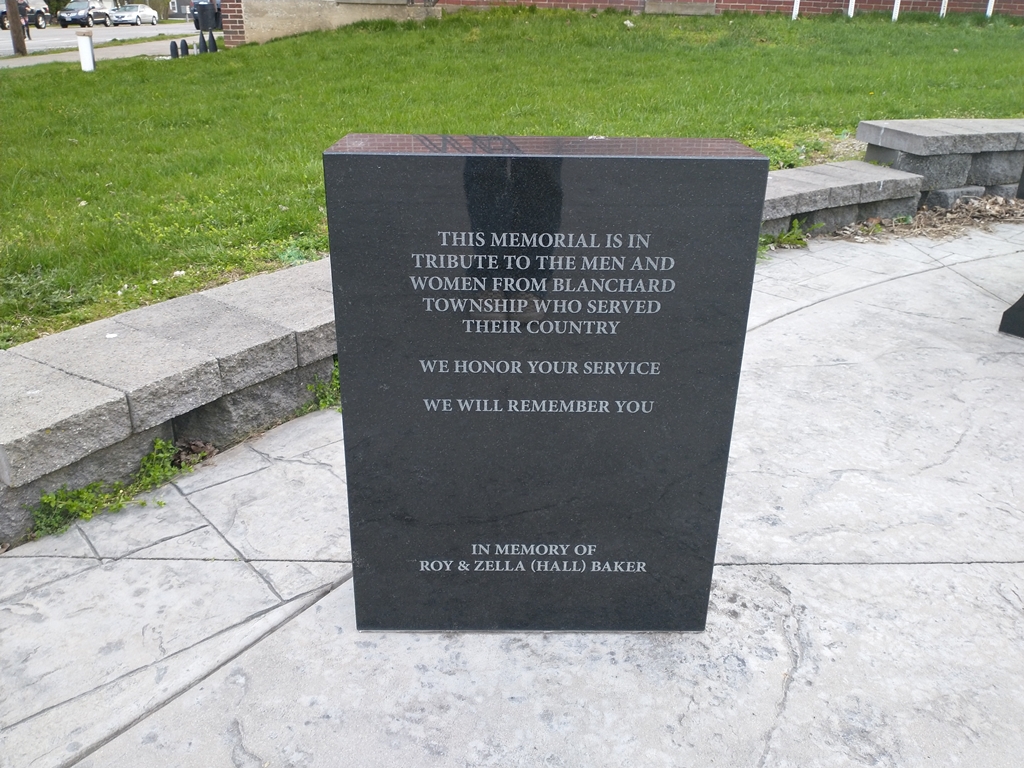 BLANCHARD TOWNSHIP VETERANS MEMORIAL