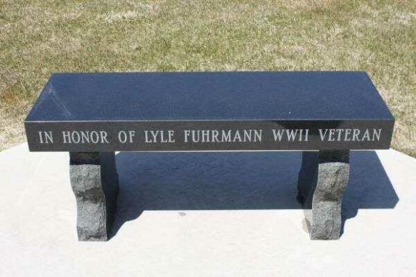 IN HONOR OF LYLE FUHRMANN WWII VETERAN MEMORIAL BENCH