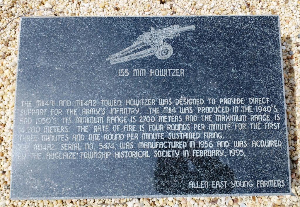 155 MM HOWITZER WAR MEMORIAL TABLET