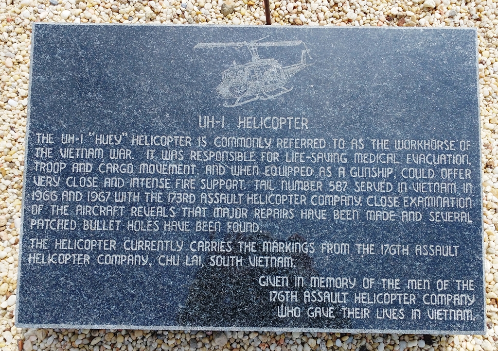 UH-1 HELICOPTER MEMORIAL TABLET