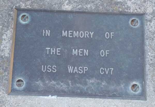 USS WASP CV7 WAR MEMORIAL PLAQUE