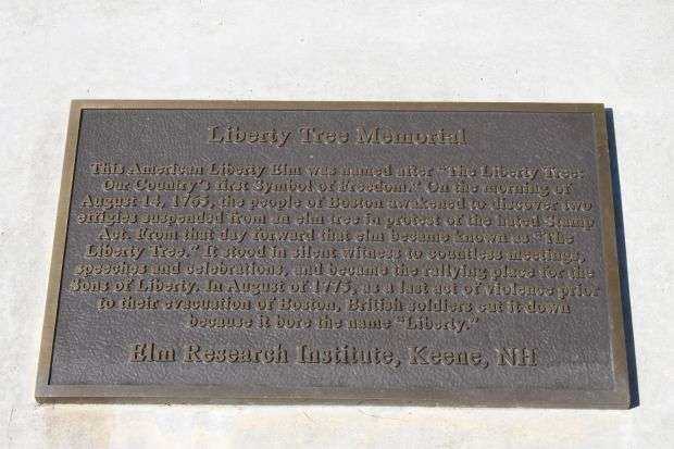 LIBERTY TREE MEMORIAL PLAQUE
