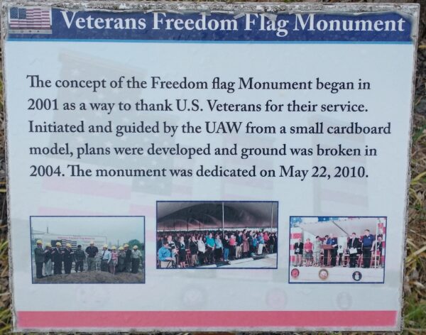 VETERANS FREEDOM FLAG MONUMENT CONCEPT PLAQUE