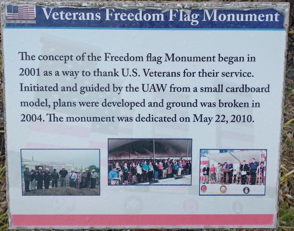 VETERANS FREEDOM FLAG MONUMENT CONCEPT PLAQUE