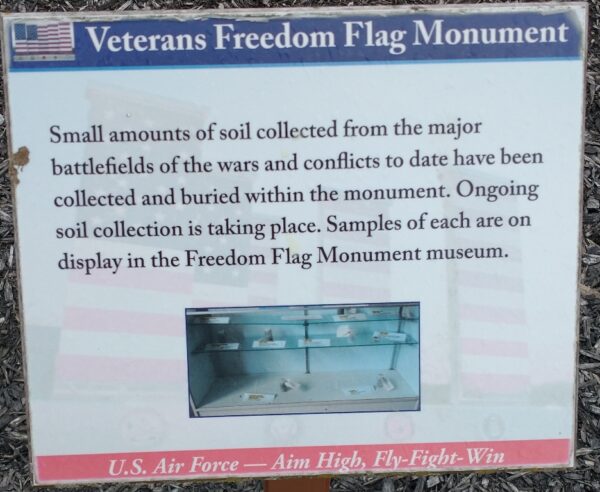 VETERANS FREEDOM FLAG MONUMENT U.S. AIR FORCE PLAQUE