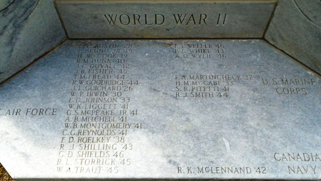 SOLDIERS AND SAILORS MEMORIAL STONE F