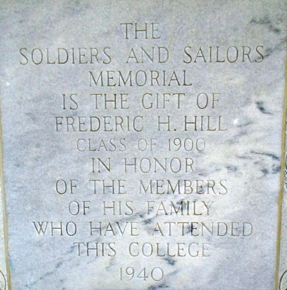 SOLDIERS AND SAILORS MEMORIAL STONE A