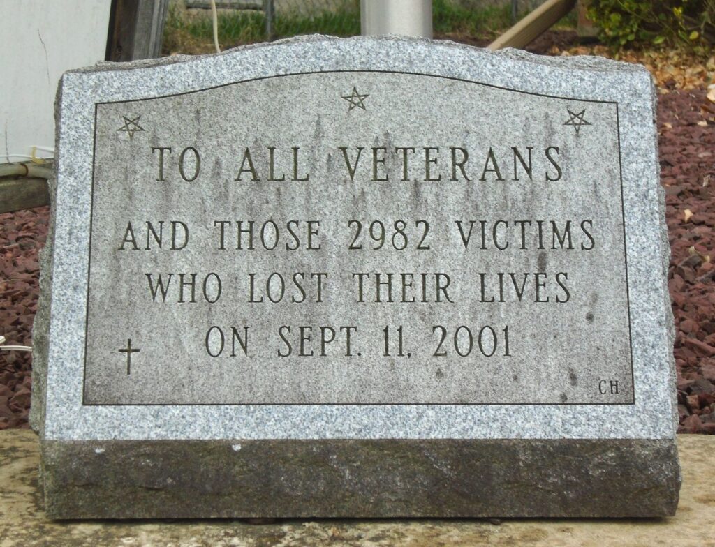 ALL VETERANS AND SEPT. 11. 2001 MEMORIAL