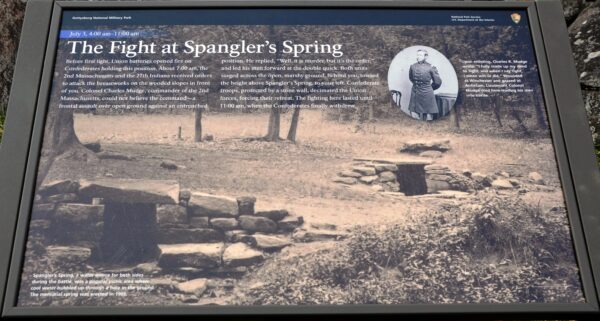 THE FIGHT AT SPANGLER’S SPRING WAR MEMORIAL PANEL