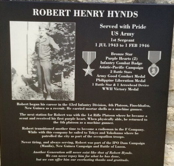 ROBERT HENRY HYNDS WAR MEMORIAL PLAQUE