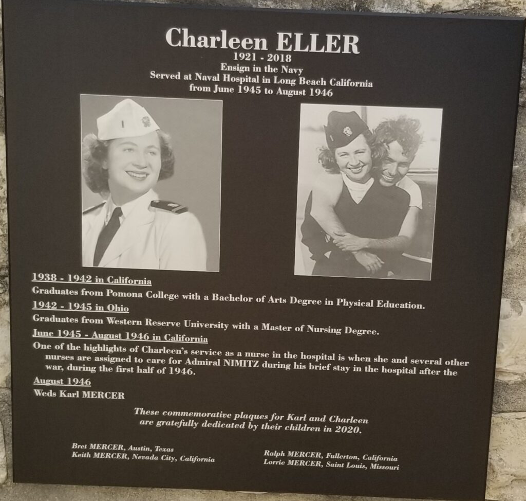CHARLEEN ELLER WAR MEMORIAL PLAQUE