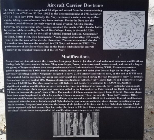 AIRCRAFT CARRIER DOCTRINE WAR MEMORIAL PLAQUE
