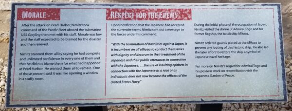 MORALE ADMIRAL NIMITZ WAR MEMORIAL PLAQUE