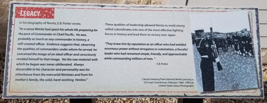 LEGACY ADMIRAL NIMITZ WAR MEMORIAL PLAQUE