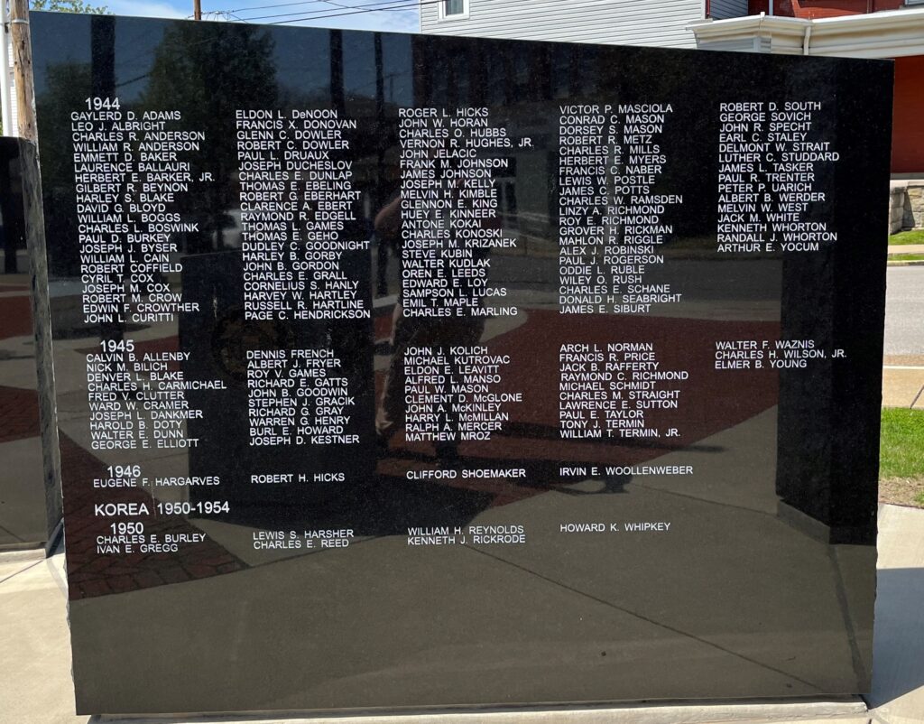 MARSHALL COUNTY GOLD STAR FAMILIES MEMORIAL MONUMENT HONOR ROLL STONE C