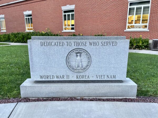 DEDICATED TO THOSE WHO SERVED WORLD WAR II KOREA VIET NAM MEMORIAL